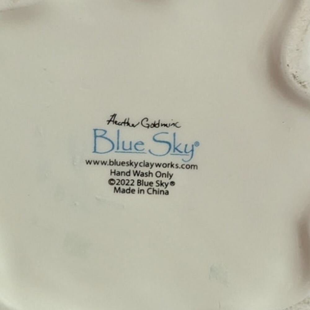 Blue Sky Claywork Blue Octopus Ceramic Teapot Polka Dot Nautical Coastal Novelty - Picture 6 of 8